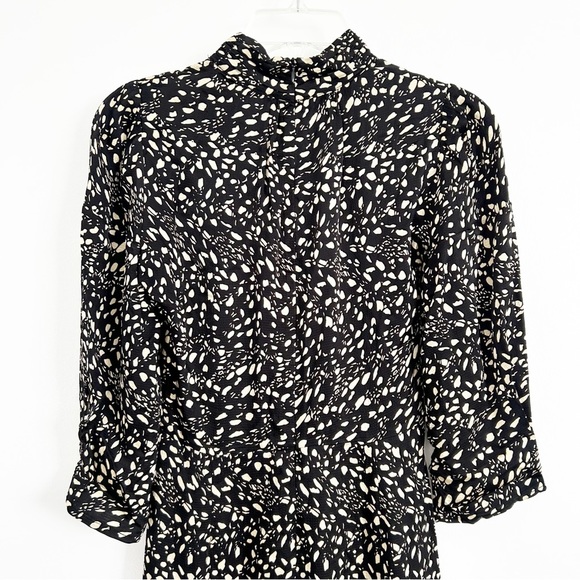 NEW Ba&sh Edmee Smocked Printed Midi Dress Size 1 / US Small (S) - Picture 9 of 10